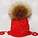 Зимняя шапка для девочки Шапка с большим помпоном Шапка детская, Шапки, Мариуполь,  Фото №1