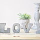 The word LOVE made of concrete letters, the word love in the Loft, Minimal. Words. Decor concrete Azov Garden. My Livemaster. Фото №5