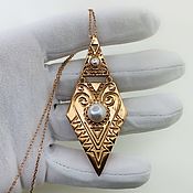 Украшения handmade. Livemaster - original item Luxury pendant with natural pearls and gold plating. Handmade.