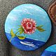 Order Flower Brooches by the Sea. Miniature painting on canvas. Seascape. giftsalad. Livemaster. . Brooches Фото №3