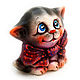 Ceramic figurine 'Cat Bow'. Figurine. aboka. Online shopping on My Livemaster.  Фото №2