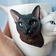 A mug with two pets. Portrait. Mugs and cups. artroombullibull. My Livemaster. Фото №6