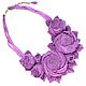 Rose dance Purple Necklace handmade from genuine leather. Necklace. ms. Decorator. My Livemaster. Фото №6