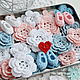 Knitted booties for scrapbooking. Elements for decoupage and painting. Natalie crochet flowers. My Livemaster. Фото №4
