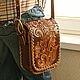 Leather bag 'Vertical' - brown, Classic Bag, Krasnodar,  Фото №1