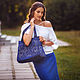 Order Quilted blue bag. Bag 'Magic Night'. okuznecova. Livemaster. . Classic Bag Фото №3