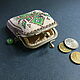 Order Coin holders: a coin purse made of beads with a green ornament. SilkArt Tatyana. Livemaster. . Coin boxes Фото №3