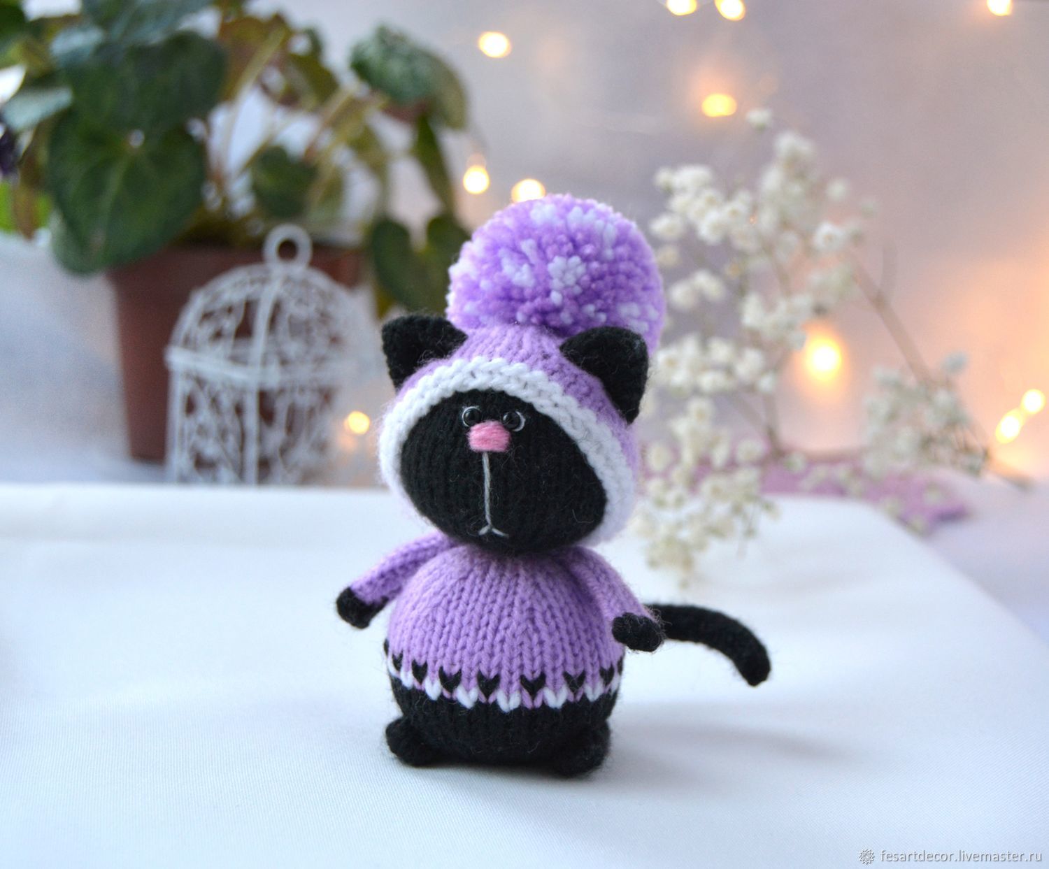 Black cat in a hat, Stuffed Toys, Lipetsk,  Фото №1