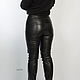 Trousers genuine leather narrow with a high waist, Pants, Pushkino,  Фото №1
