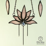 Украшения handmade. Livemaster - original item Nine-winged Pink Lotus pendant earrings (p-020-16-e-001-04). Handmade.