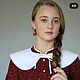 Заказать Платье в пол из теплого хлопка со съемным воротником (стиль а ля рус). Ольга (butikromantika). Ярмарка Мастеров. . Платья Фото №3