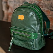 Сумки и аксессуары handmade. Livemaster - original item Backpack leather womens green. Handmade.