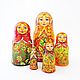Nesting dolls Matryoshka Khokhloma style, traditional Russian style, Dolls1, Ryazan,  Фото №1