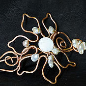 Украшения handmade. Livemaster - original item Copper flower hair clip.. Handmade.