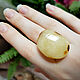 Amber. Ring 'Fried cloud' amber silver. Rings. Frollena II. Natural Baltic amber. Online shopping on My Livemaster.  Фото №2