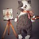 The artist knitted the cat, Stuffed Toys, Vologda,  Фото №1
