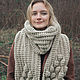 Order Knitted scarf with a voluminous merino/cashmere/alpaca pattern. Knitwear shop Fairy Tale by Irina. Livemaster. . Scarves Фото №3