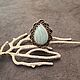 Кольцо с голубым арагонитом. Кольца. Vadjra-jewelry. Интернет-магазин Ярмарка Мастеров.  Фото №2