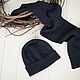 Men's hat/scarf set. Caps. Olivka_cloth. Online shopping on My Livemaster.  Фото №2