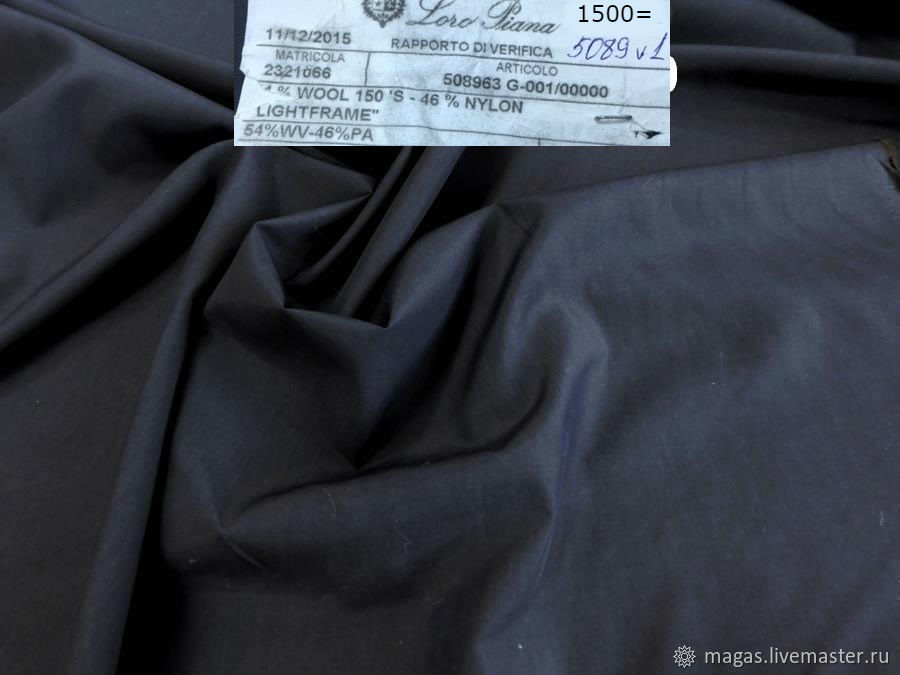 Cloths:DRESS AND COSTUME LORO PIANA-DARK BLUE-ITALY - 2 TYPES, Fabric, Moscow,  Фото №1
