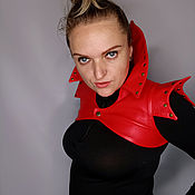 Одежда handmade. Livemaster - original item Princess Red Leather Bolero. Handmade.