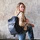 Кожаный Рюкзак "Urban Dark Blue". Рюкзаки. Manticastore. Ярмарка Мастеров.  Фото №6