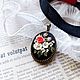 Кулон с вышивкой Grazia. Кулон. Dari_NS вышивка exclusive. Интернет-магазин Ярмарка Мастеров.  Фото №2