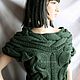 Зеленая безрукавка косами. Жилеты. IRINA GRUDKINA Handmade Knitwear. Интернет-магазин Ярмарка Мастеров.  Фото №2