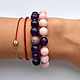 A set of bracelets of agate 'Purple', Bracelet set, Moscow,  Фото №1