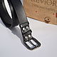 Men's high-quality TITANIUM leather belt. Straps. Leathercrat Products (REViOR). My Livemaster. Фото №4
