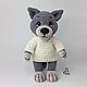 Wolf knitted wolf toy made of velour yarn as a gift. Stuffed Toys. vyazunchiki-lz (vyazunchiki-lz). Online shopping on My Livemaster.  Фото №2