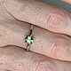 Сапфир природный (0.9ct) в минималистичном кольце из серебра 925. Кольца. Леони. Ярмарка Мастеров.  Фото №5