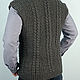Men's knitted mixed wool vest. Mens vests. Sheep and goat skins. My Livemaster. Фото №4