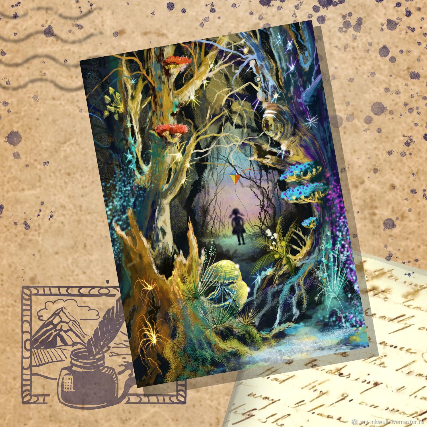Авторская открытка Волшебный лес купить на Ярмарке