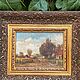 Painting 'Rustic landscape', oil, panel, Holland. Vintage paintings. 'Gollandskaya Vest-Indskaya kompaniya'. My Livemaster. Фото №4