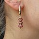 Серьги с родохрозитом. Серьги классические. Katerina Moroz accessories for you (katerinamoroz). Ярмарка Мастеров.  Фото №4