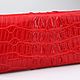 Кошелек-клатч женский из кожи крокодила IMA0007R2. Кошельки. CrocShop товары из экзотической кожи. Ярмарка Мастеров.  Фото №6