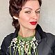 Колье из кожи Ландыши. Украшение из кожи. Колье. Светлана Ланская. Ярмарка Мастеров.  Фото №4