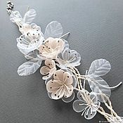 Свадебный салон handmade. Livemaster - original item Wedding Waltz, ivory, Bracelet with handmade flowers. Handmade.