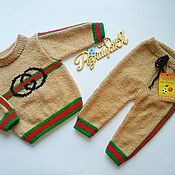 Одежда детская handmade. Livemaster - original item Knitted tracksuit for kids. Handmade.