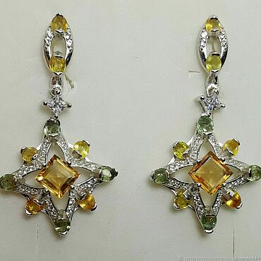 Украшения ручной работы. Ярмарка Мастеров - ручная работа Серьги  GOLDEN STAR.. Handmade.