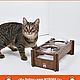 «Митсу 2.0» миска-столик для кошек и. Миска для питомца. Мы Бобры. Интернет-магазин Ярмарка Мастеров.  Фото №2