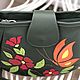 Заказать Сумка кожаная "Полёт бабочки" тёмно-зелёная. VICTORIA's BAGS Виктория. Ярмарка Мастеров. . Сумка через плечо Фото №3