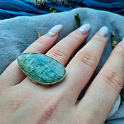 Украшения handmade. Livemaster - original item ring with Apatite.. Handmade.