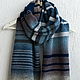 Scarf knitted from 100% wool, 'Denim'. Scarves. IRNI. My Livemaster. Фото №5
