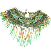 Украшения handmade. Livemaster - original item Necklace: Collar shoulder strap made of beads in ethno style. Handmade.