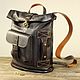 Urban backpack. Genuine leather. Handmade. Backpacks. Masterskaya 'FACTURE'. Online shopping on My Livemaster.  Фото №2