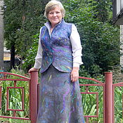 Валяное платье  " Перламутр"