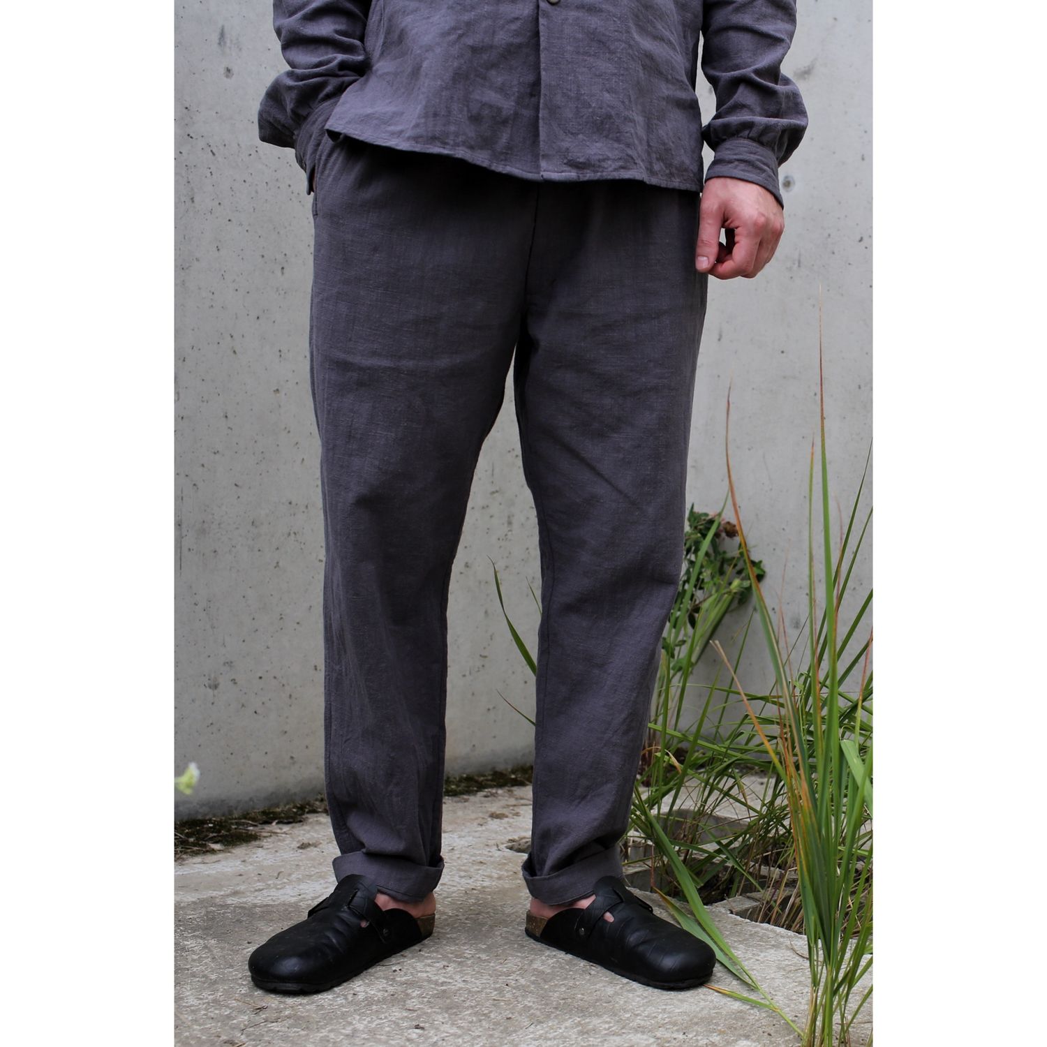 Брюки мужские из вареной крапивы Рами Ramie Elastic Pant 2 Grey в ...