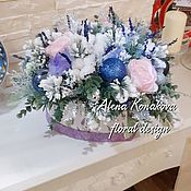 бело-синий букет невесты